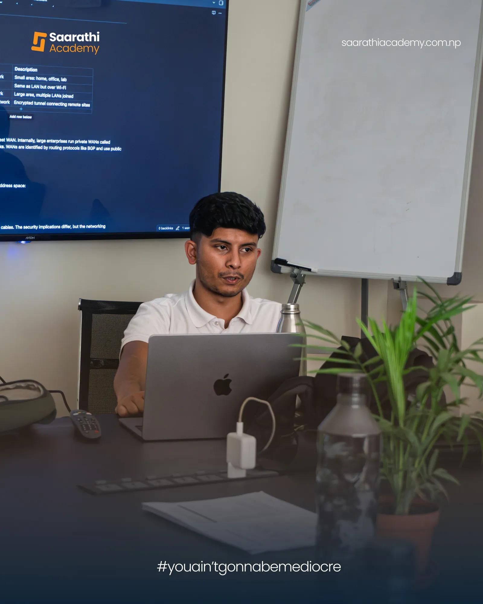 The Saarathi classroom mid-lab