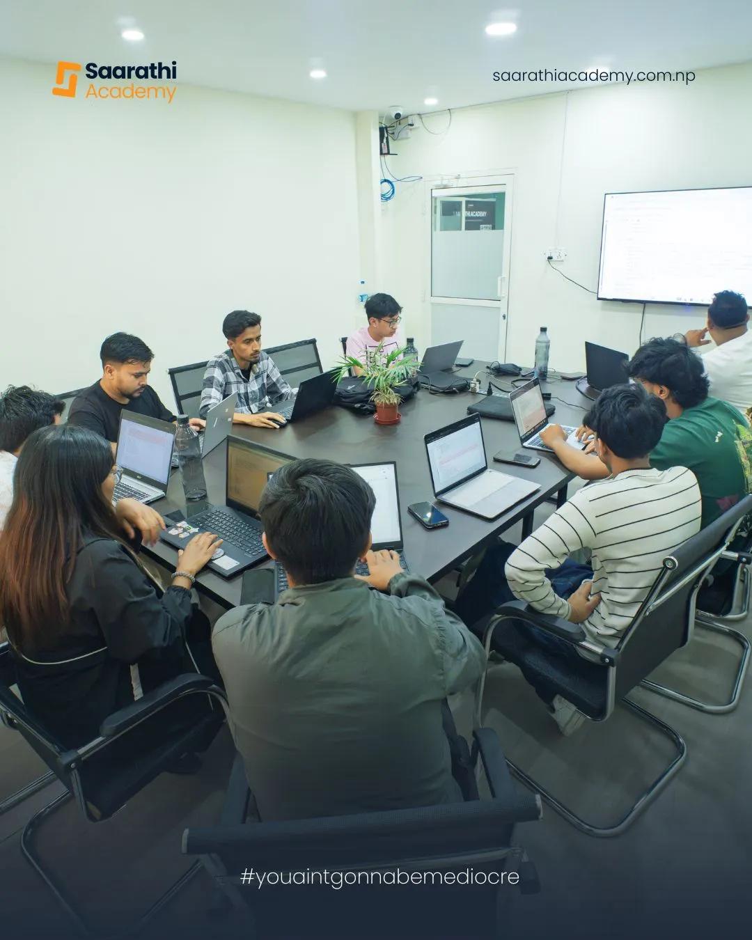 Students working through a live exercise