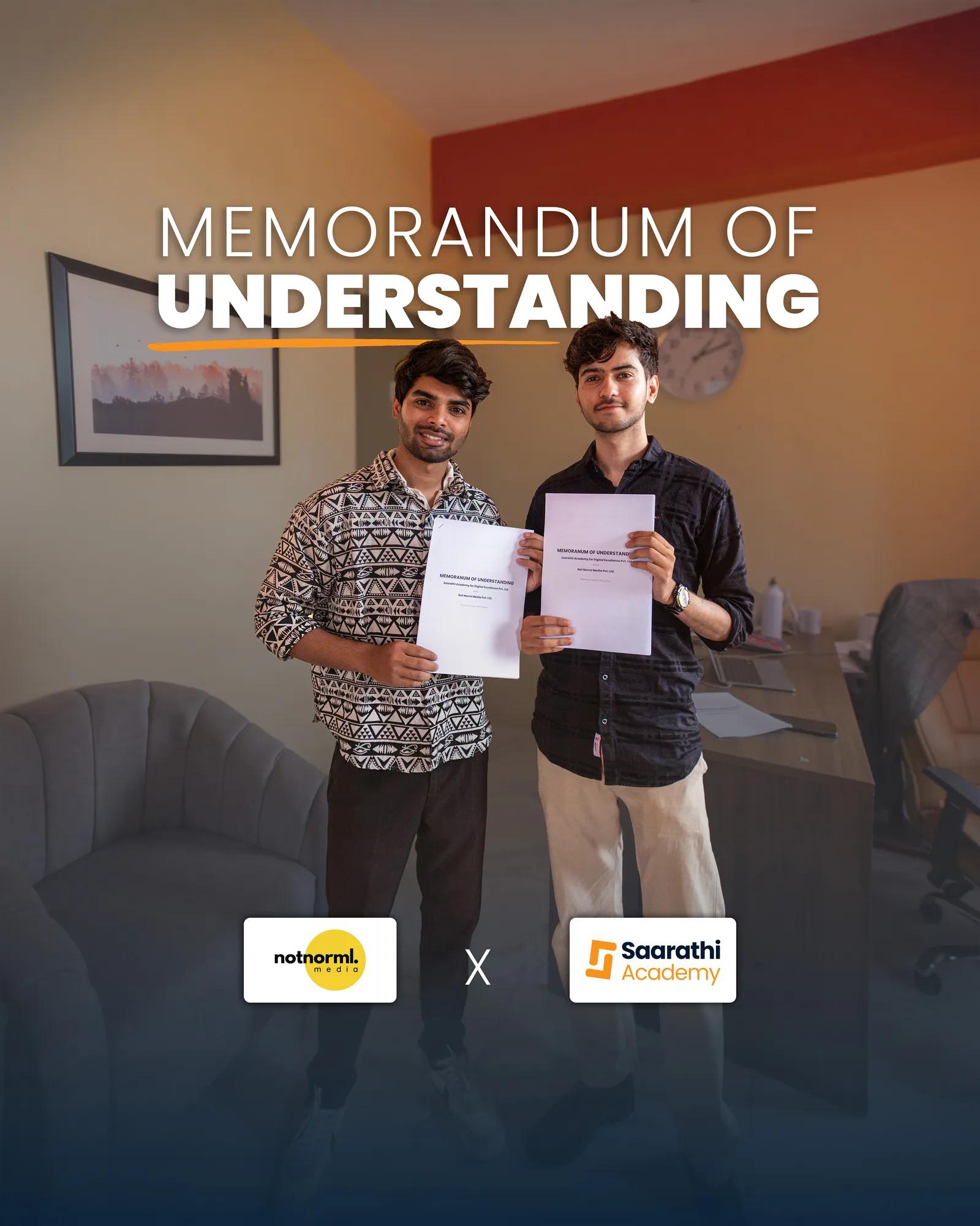 MoU signing with Not Norml