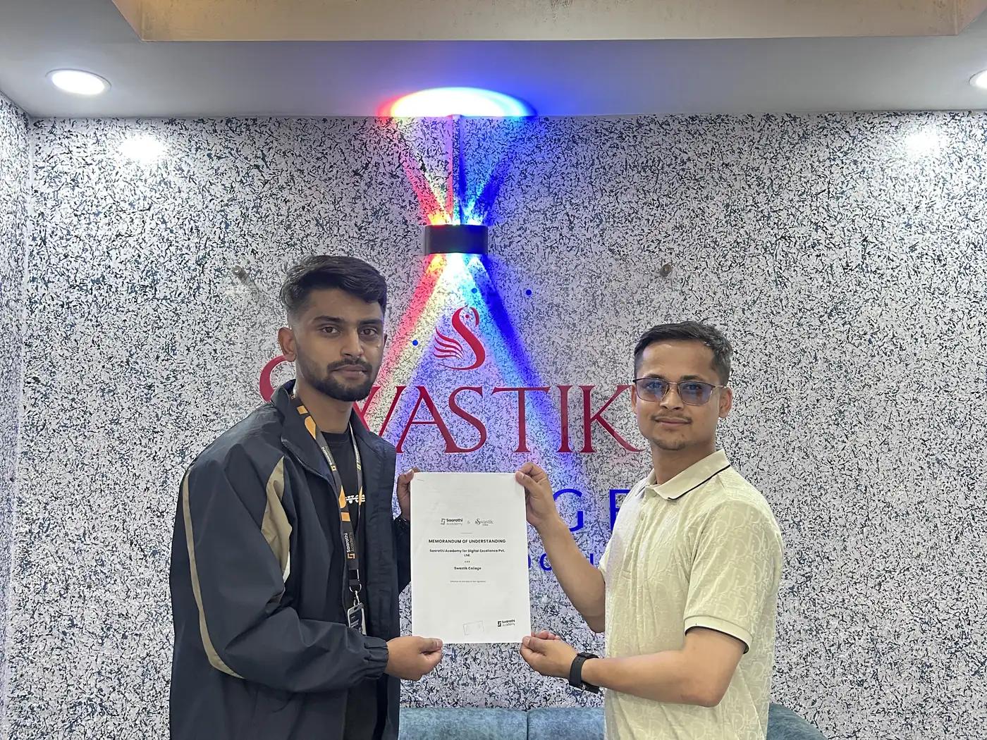 MoU signing with Swastik College, Bhaktapur