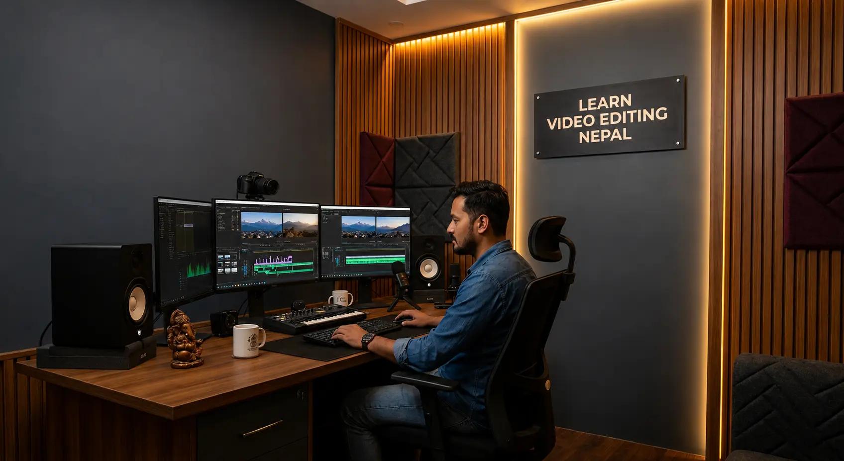 Video editing training in Nepal